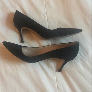 Beautiful black suede Manolo Blahnik heels